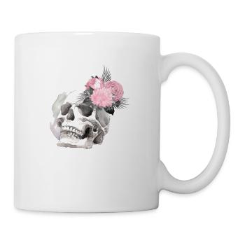 Night flowers gothic goth skull death skull punk - Mug - white - Right
