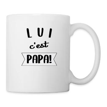 lui c'est Papa - Mug blanc - blanc - Droite
