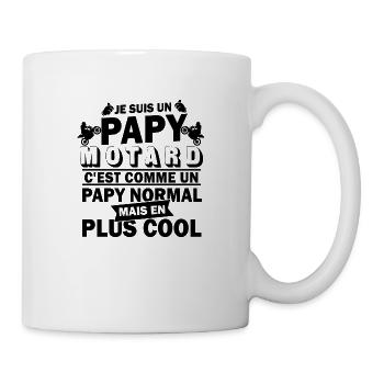 je suis un papy motard / humour papy moto - Mug blanc - blanc - Droite