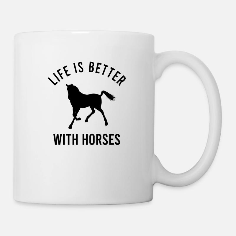 Cooles Pferde reiten Geschenkidee - Tasse - Weiß