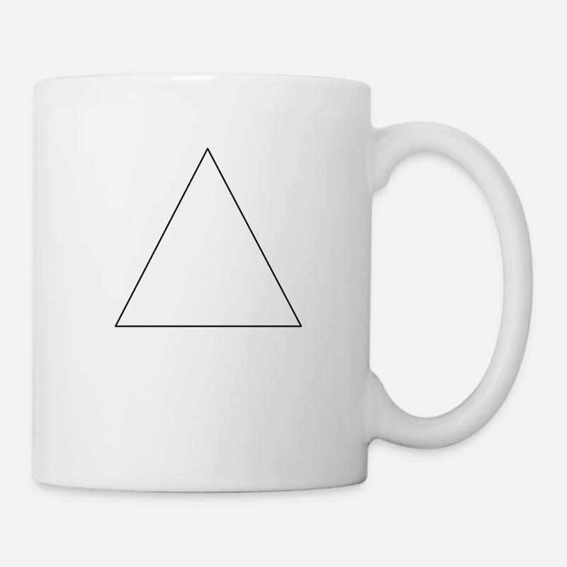 Simples Dreieck, minimalistische, Geschenkidee - Tasse - Weiß