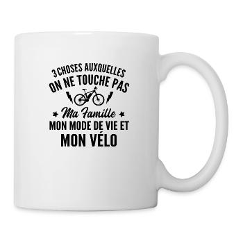 touche pas mon vélo / humour vélo cycliste - Mug blanc - blanc - Droite