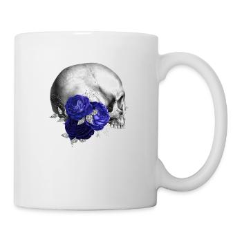 Night flowers gothic goth skull death skull punk - Mug - white - Right