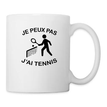 Je Peux Pas J'ai Tennis - Mug blanc - blanc - Droite