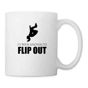 Trampolin Spaß Spruch Geschenk Turnen Akrobat - Tasse - Weiß - Rechts