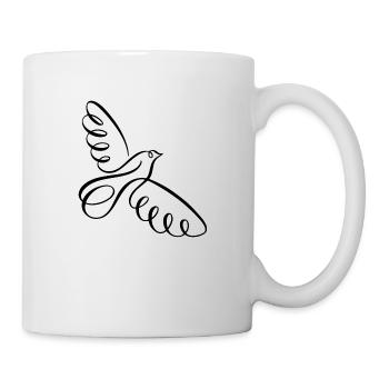Pencil Line Type Oiseau - Mug blanc - blanc - Droite