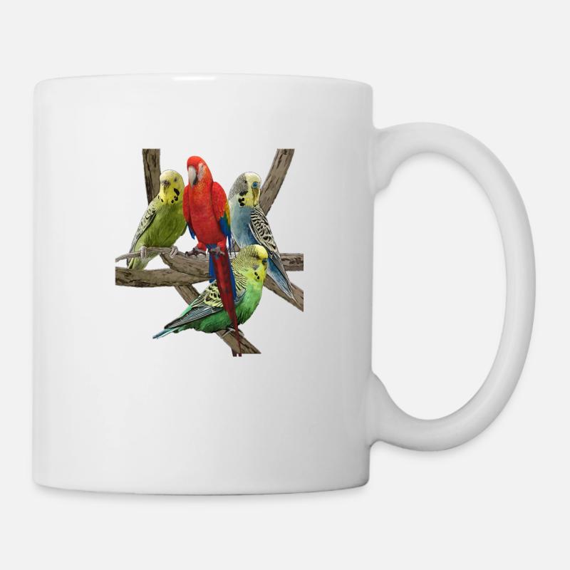 Papagei Design - Tasse - Weiß