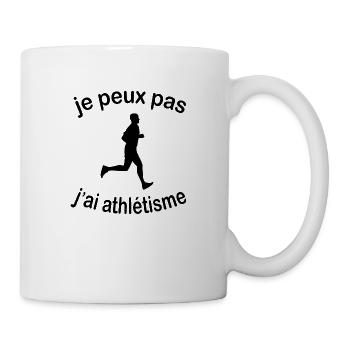Je Peux Pas J'ai Athlétisme - Mug blanc - blanc - Droite