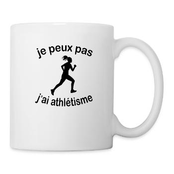 Je Peux Pas J'ai Athlétisme - Mug blanc - blanc - Droite