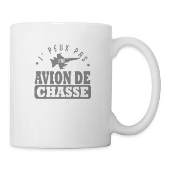 J'peux pas j'ai avion de chasse pilote militaire - Mug blanc - blanc - Droite