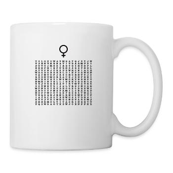 Énigme des lettres Femmes - Mug blanc - blanc - Droite