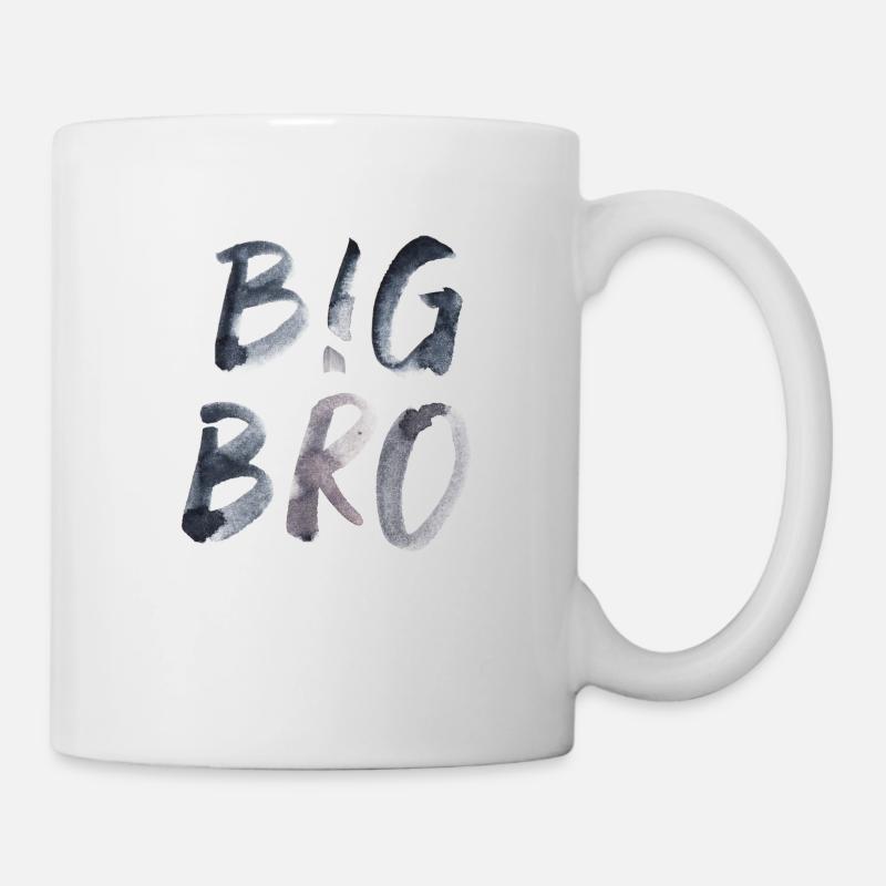 big bro großer Bruder Schrift Kinder Spruch - Tasse - Weiß