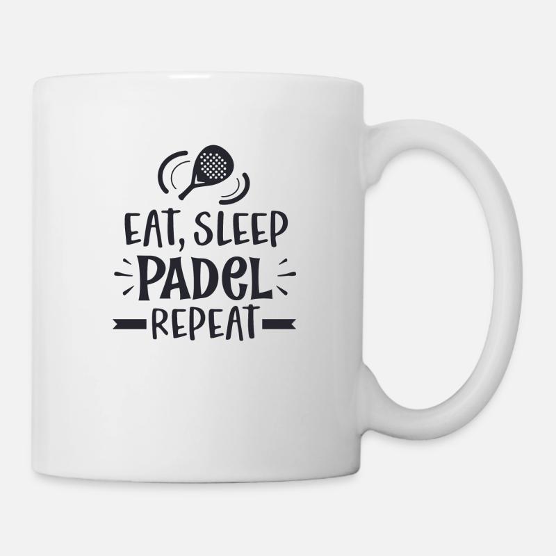 eat sleep padel repeat - Padel tennis - Mug blanc - blanc