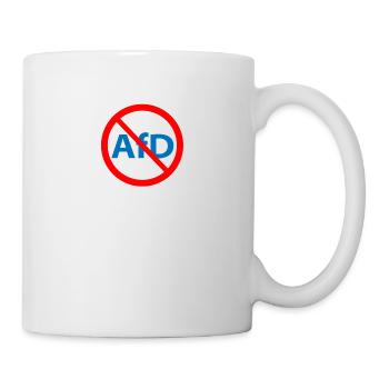 Gegen AfD! Herz statt Hass - Tasse - Weiß - Rechts