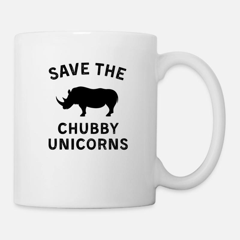 Save the chubby unicorn - Tasse - Weiß