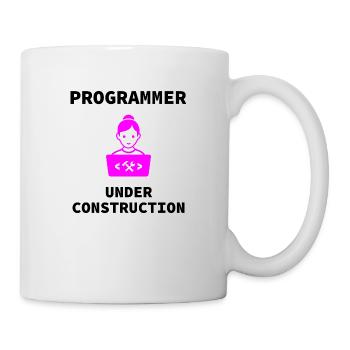 Girl Programmer Under Construction, Dev Girl - Tasse - Weiß - Rechts