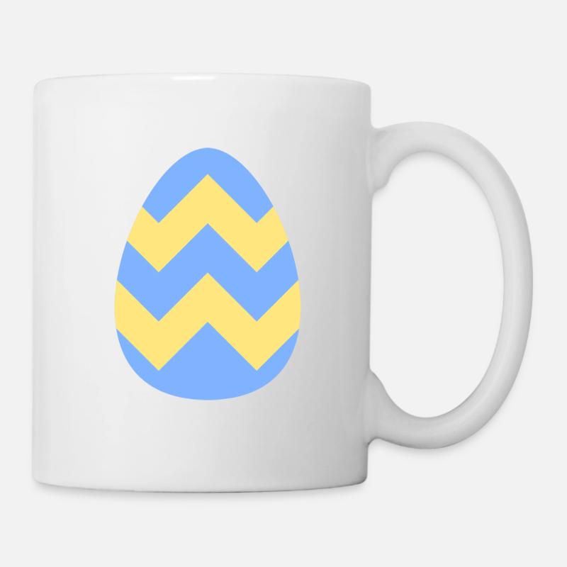 Osterei mit Chevrons - Tasse - Weiß
