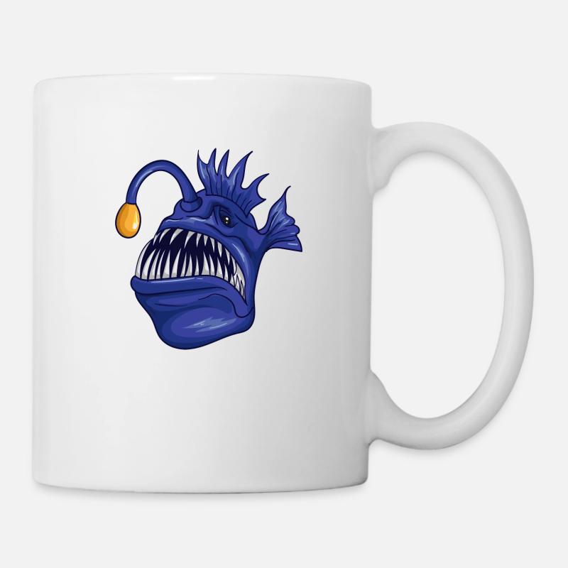 Gruseliger Anglerfisch - Tasse - Weiß