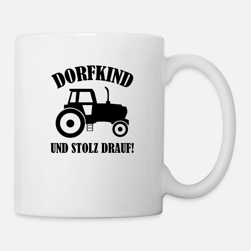 traktor dorfkind - Tasse - Weiß