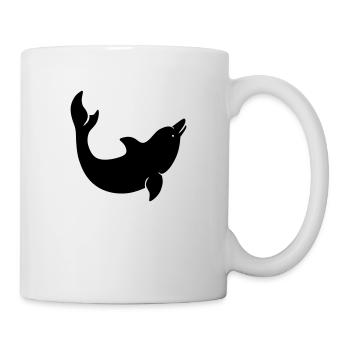 Delphin - Tasse - Weiß - Rechts