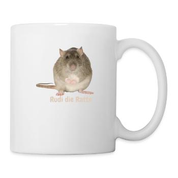 Rudi die Ratte , Ratten , Nagetier , Rudolf - Tasse - Weiß - Rechts
