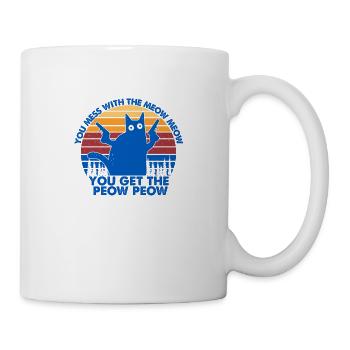Vous mess avec le meow meow vous obtenez le peow peow - Mug blanc - blanc - Droite