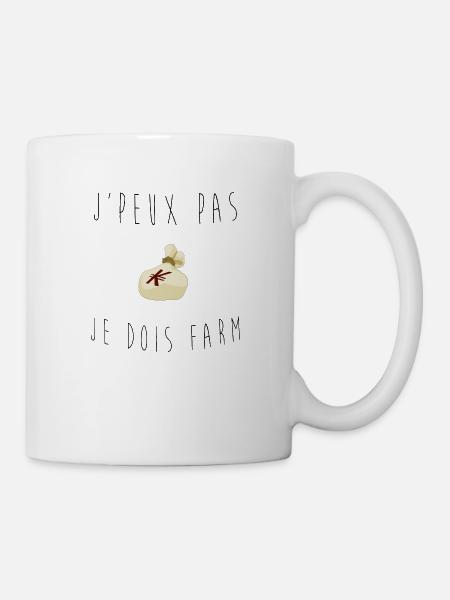 j'peux pas je dois farm - Mug blanc - blanc