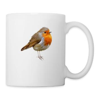 Rouge-gorge Robin - Mug blanc - blanc - Droite