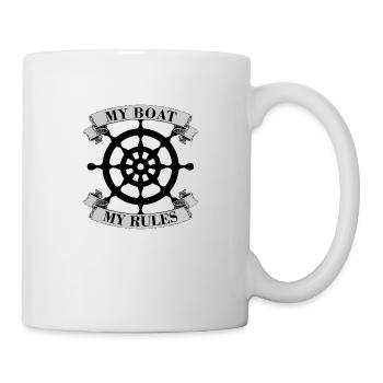 MY BOAT MY RULES - Mug - white - Right