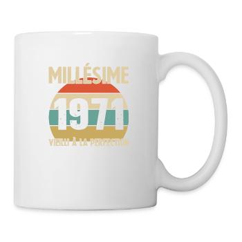 Millésime Vieilli à La Perfection 1971 - Mug blanc - blanc - Droite