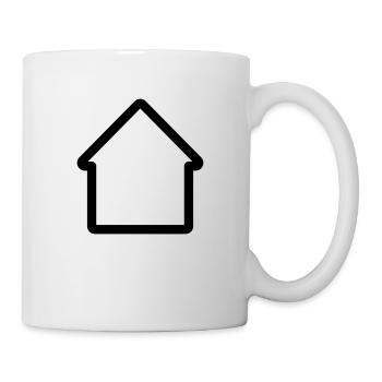 Symbole d’icône de maison/maison - Mug blanc - blanc - Droite