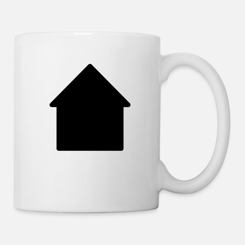 Symbole d’icône de maison/maison - Mug blanc - blanc
