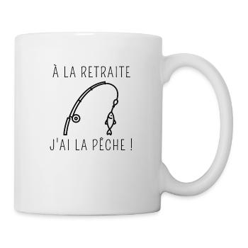 A la retraite j'ai la pêche - Mug blanc - blanc - Droite