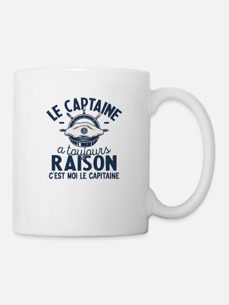 Le Capitaine A Toujours Raison C'est Moi Captain - Mug blanc - blanc