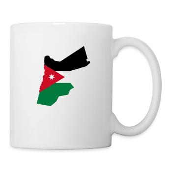 Carte du drapeau de la Jordanie - Mug blanc - blanc - Droite