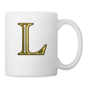 L Gold - Tasse - Weiß - Rechts