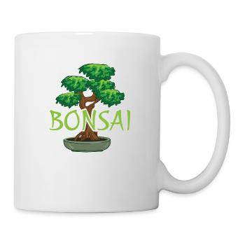 Bonsai in a pot - Mug - white - Right