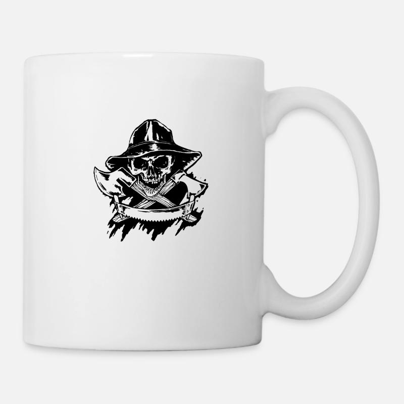 Zimmerer Handwerk mit Werkzeug - Tasse - Weiß