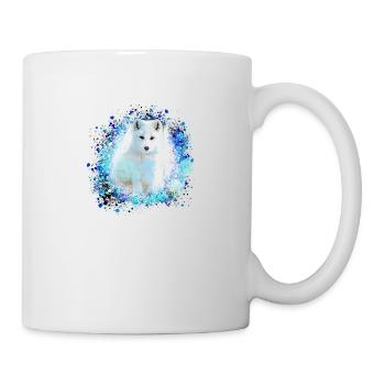 renard polaire, fuchs,mint,aquarelle ,peinture - Mug blanc - blanc - Droite