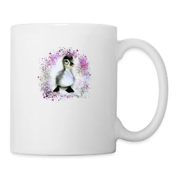 ente, entenbaby, küken ,graffiti,pink,baby - Tasse - Weiß - Rechts