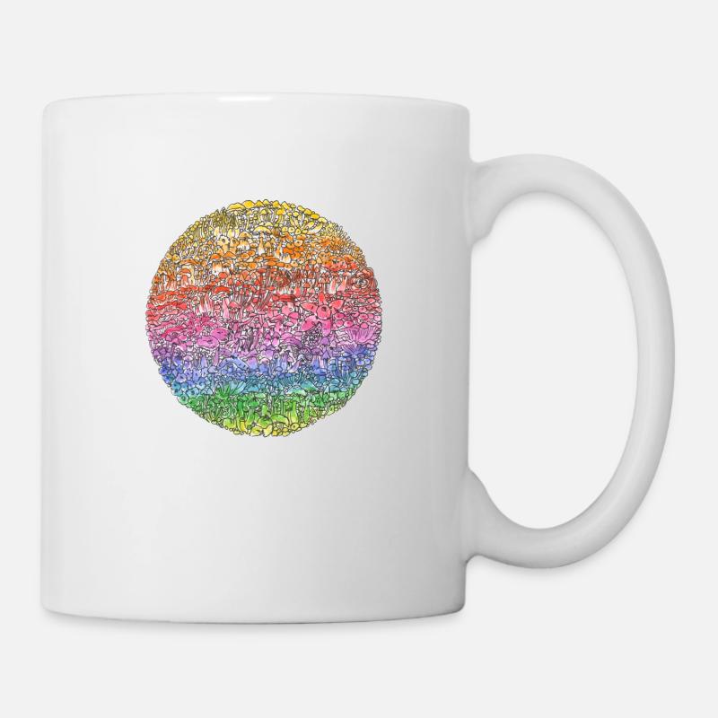 Circle Culture / Regenbogen / Pilze - Tasse - Weiß