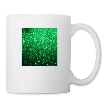 Funkelnder grüner Glitter - Tasse - Weiß - Rechts