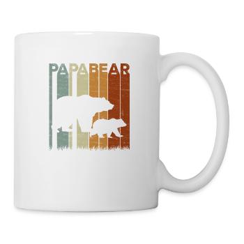 Dad Bear Father Father's Day Retro - Mug - white - Right
