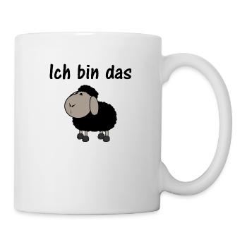 schwarzes Schaf Ich bin das schwarze Schaf - Tasse - Weiß - Rechts