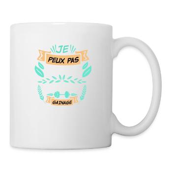 je ne peux pas j'ai squats - Mug blanc - blanc - Droite