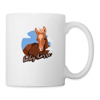Cheval de chéri - Mug blanc - blanc - Droite