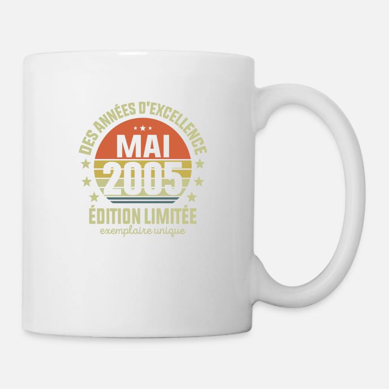 Anniversaire Millésime Fabriqué en Mai 2005 - Mug blanc - blanc