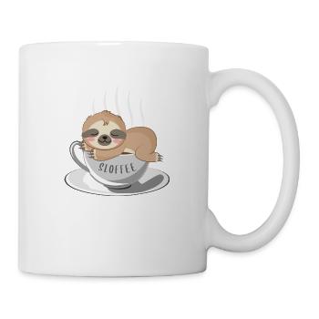 Sloffee | Sloth Funny Animals Coffee Lazy - Mug - white - Right