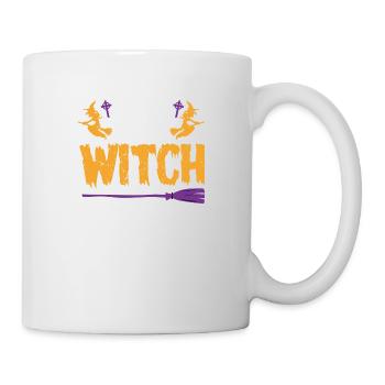 198 Witch design halloween gift birthday crazy art - Mug - white - Right