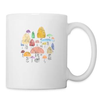 Pilz - Tasse - Weiß - Rechts